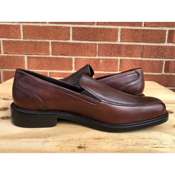BOSTONIAN Brown Leather Slip On Loafers Dress Shoes Size US Men 9.5 M